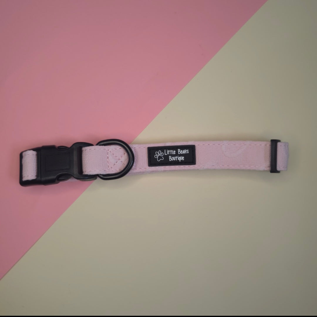 Pink Heart Embroidery Collar