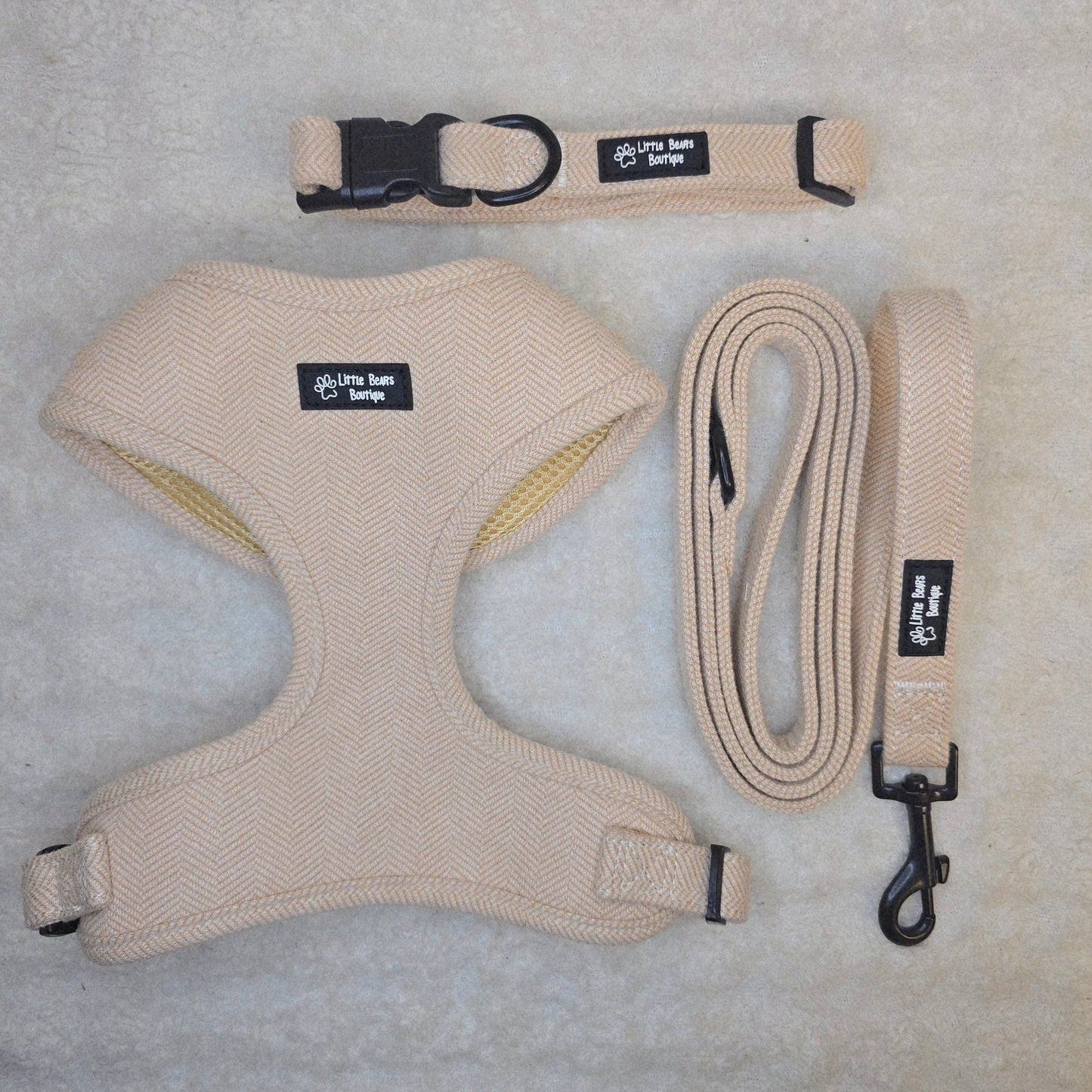 Beige Herringbone Tweed 3 piece Bundle