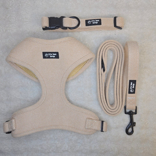 Beige Herringbone Tweed 3 piece Bundle