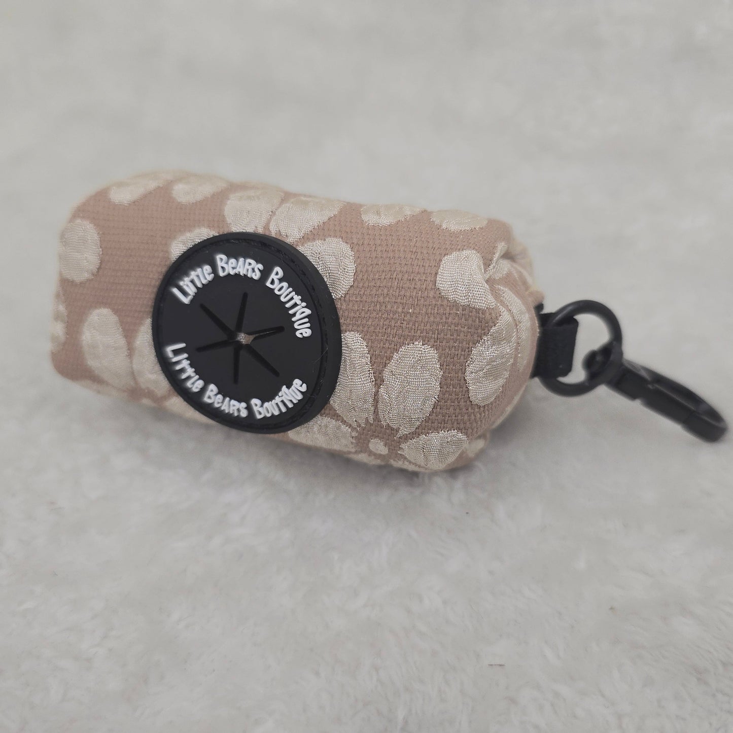 Neutral Floral Jacquard Poop Bag Holder