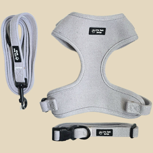 Grey Herringbone Tweed 3 piece Bundle